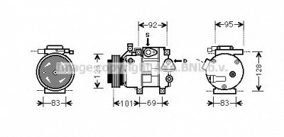 AVA QUALITY COOLING hyk214 -  Компрессор, кондиционер